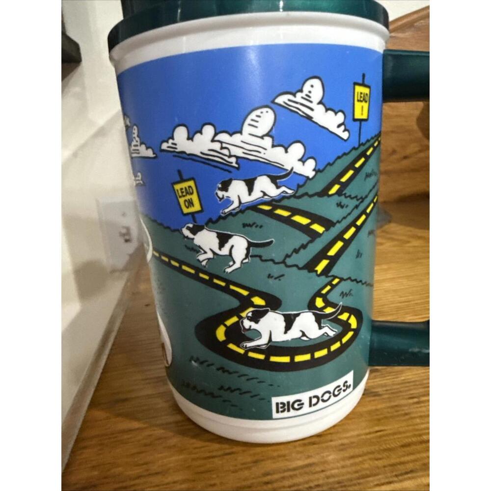 VTG Big Dog Lead, Follow, or Get Out of the Way Mug Coffee Hot Or Cold 1990s - Picture 3 of 7